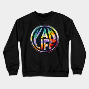 Van Life Tie Dye Circle Distressed - Van Dweller Lifestyle Nation Crewneck Sweatshirt